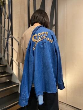 「SUPERTHANKS」｜「アイテム（アクセサリー）」を使った、おかださん（メンズ・175cm）の春コーディネート