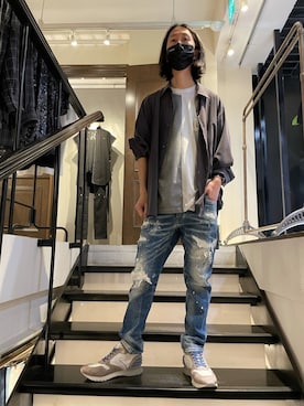 「P.M.D.S.（ピー エム ディー エス）のアイテム（トップス）」を使った、おかださん（メンズ・175cm）の春コーディネート