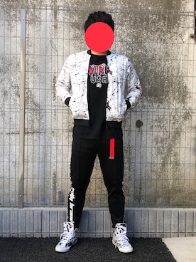 かいちょーさん（メンズ・183cm）の春コーディネート