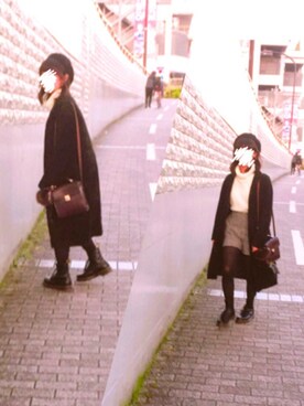 「NATURAL BEAUTY BASIC（ナチュラルビューティーベーシック）のアイテム（ステンカラーコート）」を使った、momoKaさん（レディース・154cm）の秋コーディネート
