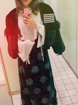 「YECCA VECCA（イェッカヴェッカ）のアイテム（ブルゾン）」を使った、U.Murayamaさん（レディース・155cm）の秋コーディネート