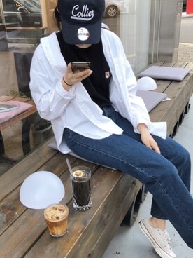「I.D.E.A international（イデアインターナショナル）のアイテム（帽子）」を使った、allofmeさん（レディース・165cm）の春コーディネート