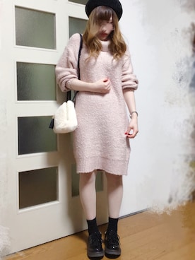 「AS KNOW AS PINKY（アズノゥアズピンキー）のアイテム（チェスターコート）」を使った、Mii◎さん（レディース・154cm）の秋コーディネート