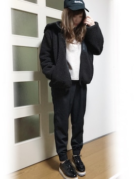 「frames RAY CASSIN（フレームスレイカズン）のアイテム（ブルゾン）」を使った、Mii◎さん（レディース・154cm）の冬コーディネート