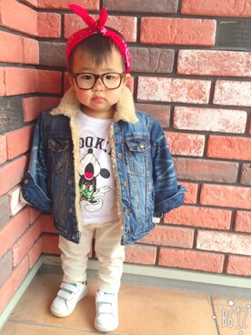 「lemoir（レモール）のアイテム」を使った、えみりん🎀さん（キッズ・70cm）の冬コーディネート