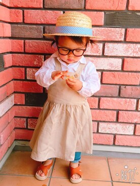 「studio mini（スタディオ ミニ）のアイテム」を使った、えみりん🎀さん（キッズ・70cm）の春コーディネート