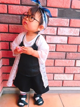 「アイテム（キャミソール）」を使った、えみりん🎀さん（キッズ・70cm）の春コーディネート