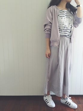 「OLIVE des OLIVE（オリーブデオリーブ）のアイテム（MA-1）」を使った、estherzさん（レディース・162cm）の春コーディネート