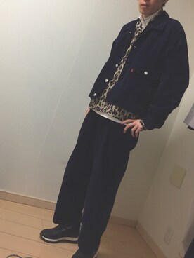 「NEONSIGN（ネオンサイン）のアイテム（ブルゾン）」を使った、TSUNOさん（メンズ・178cm）の春コーディネート
