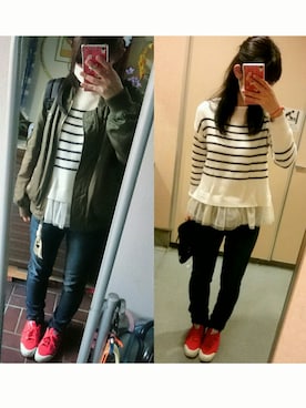 「aiko」｜「アイテム（ジャケット/アウター）」を使った、rinaakoさん（レディース・162cm）の冬コーディネート