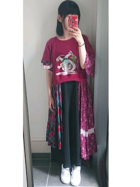 「aiko」｜「アイテム（オールインワン・サロペット）」を使った、rinaakoさん（レディース・162cm）の夏コーディネート