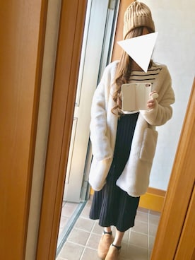 「CITRINE Chakra（シトリンチャクラ）のアイテム（ジャケット/アウター）」を使った、TOMOさん（レディース・153cm）の冬コーディネート