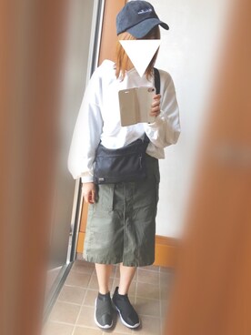 「GORGE（ゴージ）のアイテム（帽子）」を使った、TOMOさん（レディース・153cm）の春コーディネート