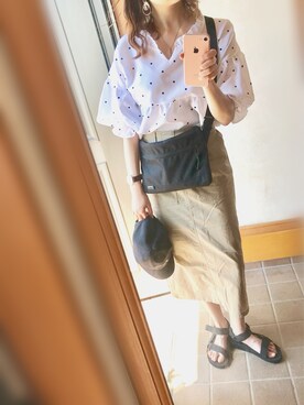 「Daniel Wellington（ダニエルウェリントン）の【Daniel Wellington】レザーバンド３６ＭＭ（アナログ腕時計）」を使った、TOMOさん（レディース・153cm）の夏コーディネート