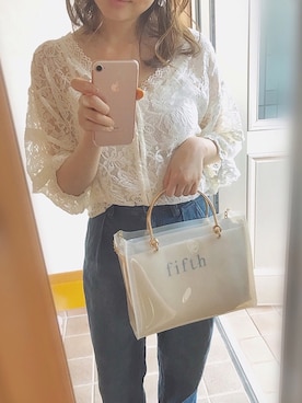 「titivate（ティティベイト）のアイテム（ハンドバッグ）」を使った、TOMOさん（レディース・153cm）の夏コーディネート