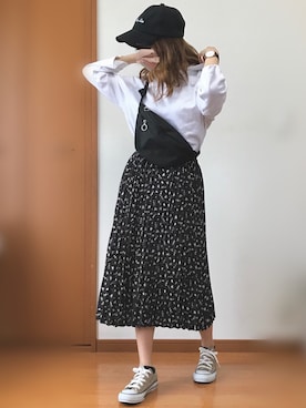 「GORGE（ゴージ）のアイテム（帽子）」を使った、TOMOさん（レディース・153cm）の秋コーディネート