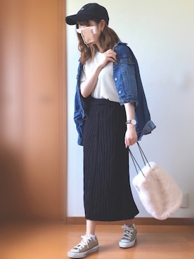 「GORGE（ゴージ）のアイテム（帽子）」を使った、TOMOさん（レディース・153cm）の秋コーディネート