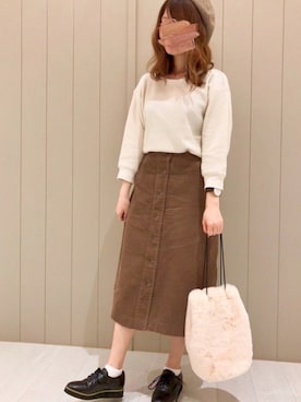 「MILLE REVE（ミルレブ）のアイテム」を使った、TOMOさん（レディース・153cm）の秋コーディネート