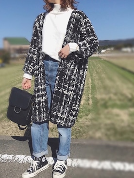 「アイラブCONVERSE」｜TOMOさん（レディース・153cm）の冬コーディネート