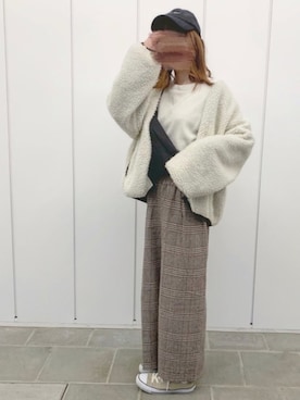 「SpRay（スプレイ）のアイテム（ブルゾン）」を使った、TOMOさん（レディース・154cm）の冬コーディネート