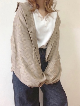 「apres jour（アプレジュール）のアイテム（その他アウター）」を使った、TOMOさん（レディース・154cm）の春コーディネート