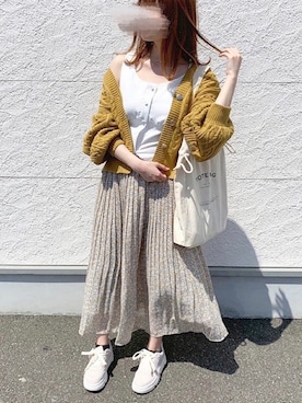 「ASZAKKA（アザッカ）のアイテム（バッグ）」を使った、TOMOさん（レディース・154cm）の春コーディネート