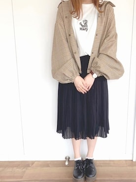 「apres jour（アプレジュール）のアイテム（その他アウター）」を使った、TOMOさん（レディース・154cm）の春コーディネート