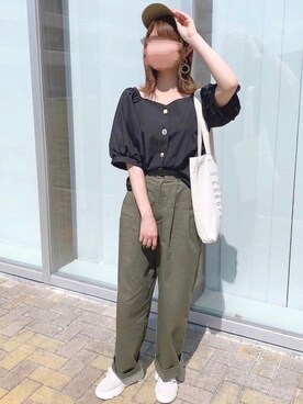 「pairpair」｜「アイテム（帽子）」を使った、TOMOさん（レディース・155cm）の夏コーディネート