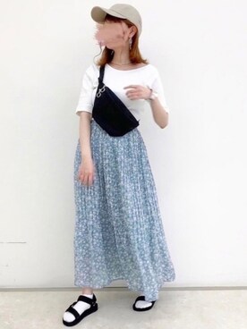 「pairpair」｜「アイテム（帽子）」を使った、TOMOさん（レディース・155cm）の夏コーディネート