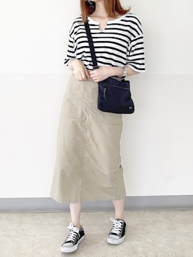 「pairpair」｜「アイテム（帽子）」を使った、TOMOさん（レディース・154cm）の夏コーディネート