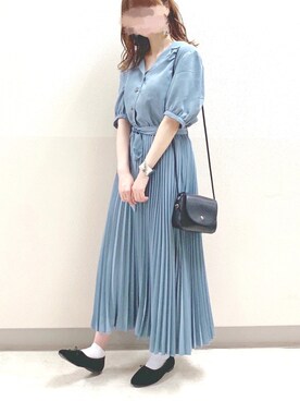 「おめかしコーデ」｜「アイテム（バレエシューズ）」を使った、TOMOさん（レディース・154cm）の夏コーディネート