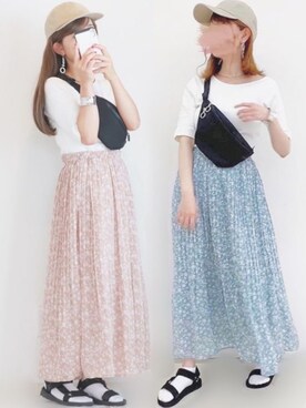 「petitcro（プティクロ）のpetitcro  ワイドバングル PCKB1901001（バングル/リストバンド）」を使った、TOMOさん（レディース・154cm）の夏コーディネート