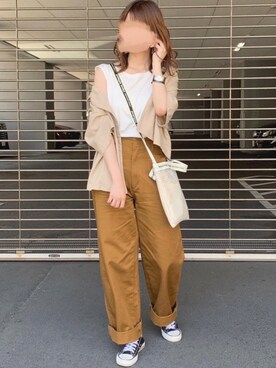 「petitcro（プティクロ）のpetitcro  ワイドバングル PCKB1901001（バングル/リストバンド）」を使った、TOMOさん（レディース・154cm）の夏コーディネート