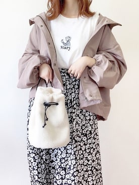 「アプレジュール」｜「アイテム（ブルゾン）」を使った、TOMOさん（レディース・154cm）の秋コーディネート