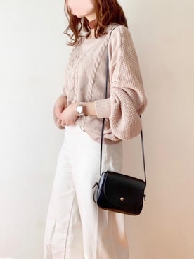 「petitcro（プティクロ）のpetitcro  ワイドバングル PCKB1901001（バングル/リストバンド）」を使った、TOMOさん（レディース・154cm）の秋コーディネート