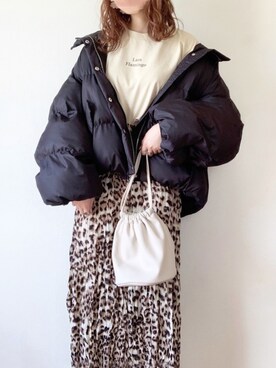「Lara Flamingo（ララフラミンゴ）のアイテム」を使った、TOMOさん（レディース・154cm）の秋コーディネート