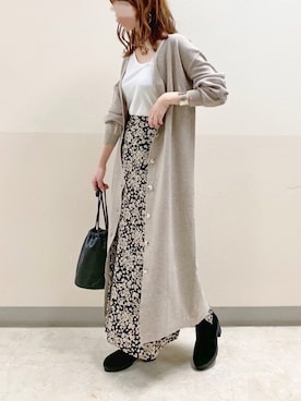 「petitcro（プティクロ）のpetitcro  ワイドバングル PCKB1901001（バングル/リストバンド）」を使った、TOMOさん（レディース・154cm）の秋コーディネート