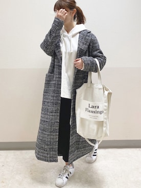 「Lara Flamingo（ララフラミンゴ）のアイテム」を使った、TOMOさん（レディース・154cm）の秋コーディネート