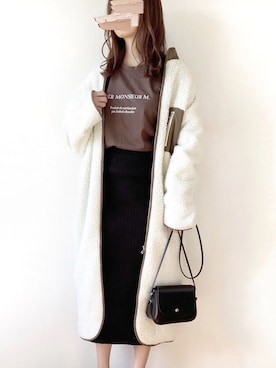 「DHOLIC（ディーホリック）のアイテム（その他アウター）」を使った、TOMOさん（レディース・154cm）の冬コーディネート