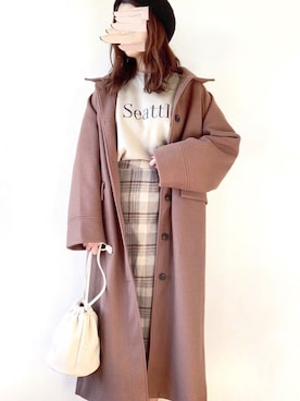 「CLEA（クレア）のアイテム（スウェット）」を使った、TOMOさん（レディース・154cm）の冬コーディネート