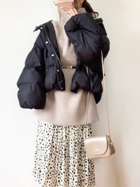 「着まわしコーデ」｜「アイテム（ジャケット/アウター）」を使った、TOMOさん（レディース・154cm）の冬コーディネート