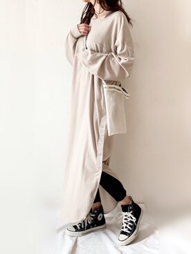 「GRL（グレイル）のストレッチスキニーパンツ（その他パンツ）」を使った、TOMOさん（レディース・154cm）の冬コーディネート