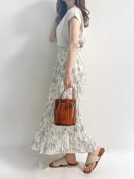 「SENSE OF PLACE by URBAN RESEAR」｜「アイテム（アクセサリー）」を使った、TOMOさん（レディース・154cm）の夏コーディネート