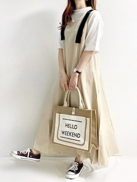 「Alto（アルト）のアイテム」を使った、TOMOさん（レディース・154cm）の夏コーディネート