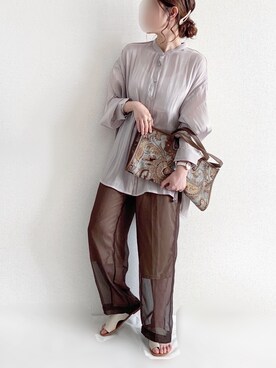 「RECTANGLE」｜「アイテム（腕時計）」を使った、TOMOさん（レディース・154cm）の夏コーディネート