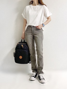 「EDWIN」｜「アイテム（腕時計）」を使った、TOMOさん（レディース・154cm）の夏コーディネート