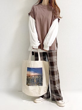 「WACHO（ワチョ）のアイテム」を使った、TOMOさん（レディース・154cm）の秋コーディネート