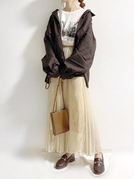 「epnok（エプノック）のアイテム（ジャケット/アウター）」を使った、TOMOさん（レディース・154cm）の秋コーディネート