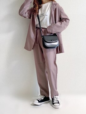 「FUN.TRINITY（ファン トリニティー）のアイテム」を使った、TOMOさん（レディース・154cm）の秋コーディネート