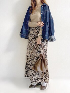 「Traditional Weatherwear」｜「アイテム（デニムジャケット）」を使った、TOMOさん（レディース・154cm）の秋コーディネート